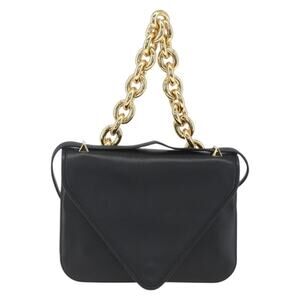 Bottega Veneta Leather Mount Shoulder Bag Black